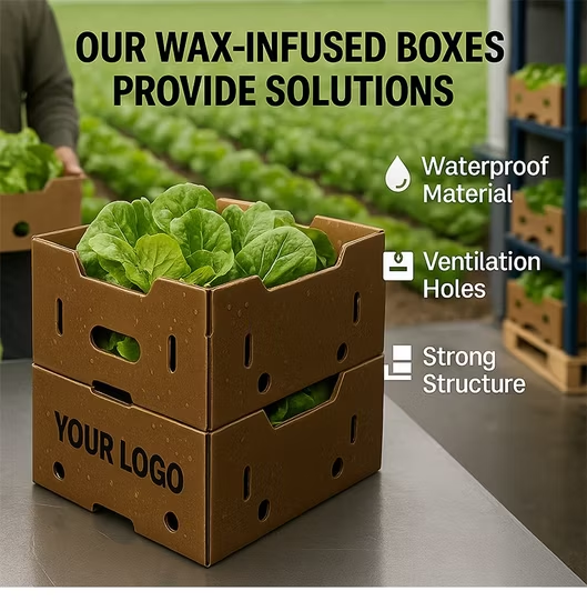 Waxed Cardboard Custom Recycled Brown Kraft Corrugated Cheese Large Custom Printed White Brown Kraft Corrugated Cardboard Wine Clothes Water Frozen Meat Box