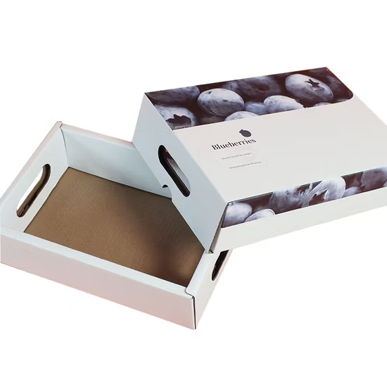 Wholesale Corrugated Cardboard Fruit Produce Boxes Vegetables Cucumber Cherry Tomato Peach Packaging Carton Customized Printing