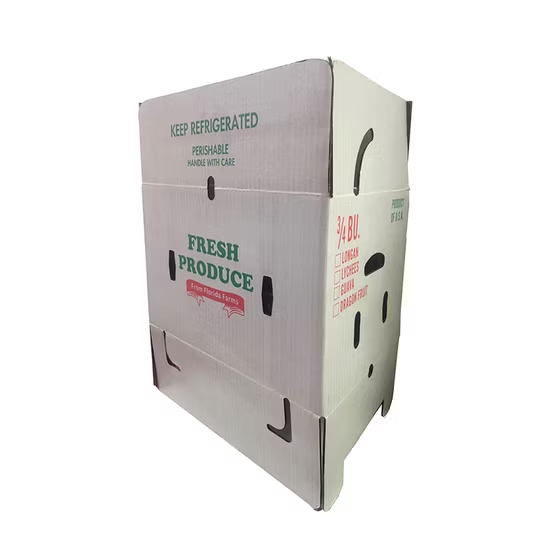 Fruit Vegetable Solar Panel Furniture Chemical Packaging Pallet Carton Box Waxed Coating Dipped Printed Corrugated Cardboard