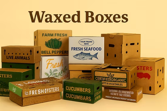 Export Grade Heavy Duty Wax Coated Corrugated Carton for Palletized Cold Chain Loads